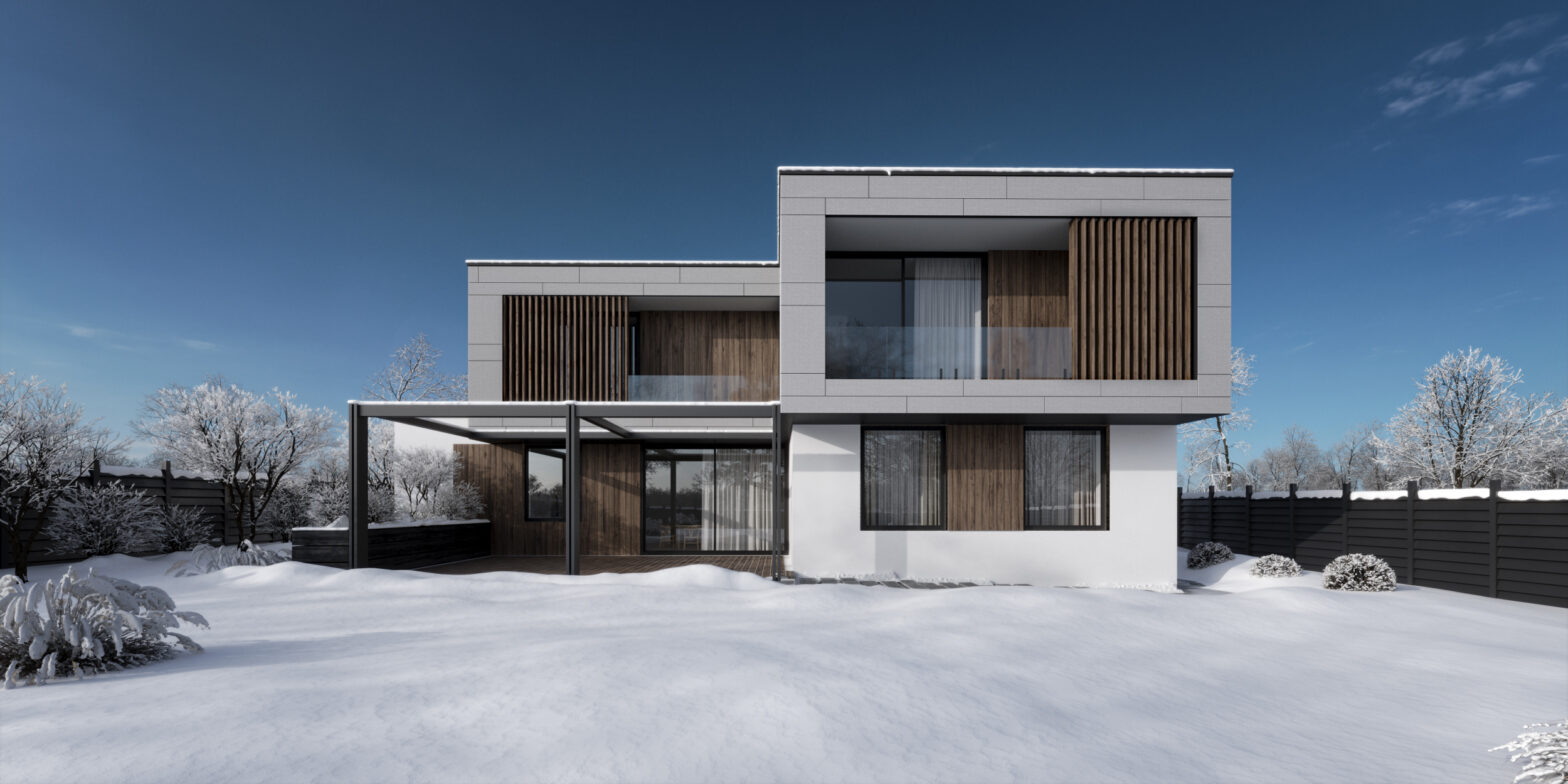 Сучасний двоповерховий будинок STRICT HOUSE