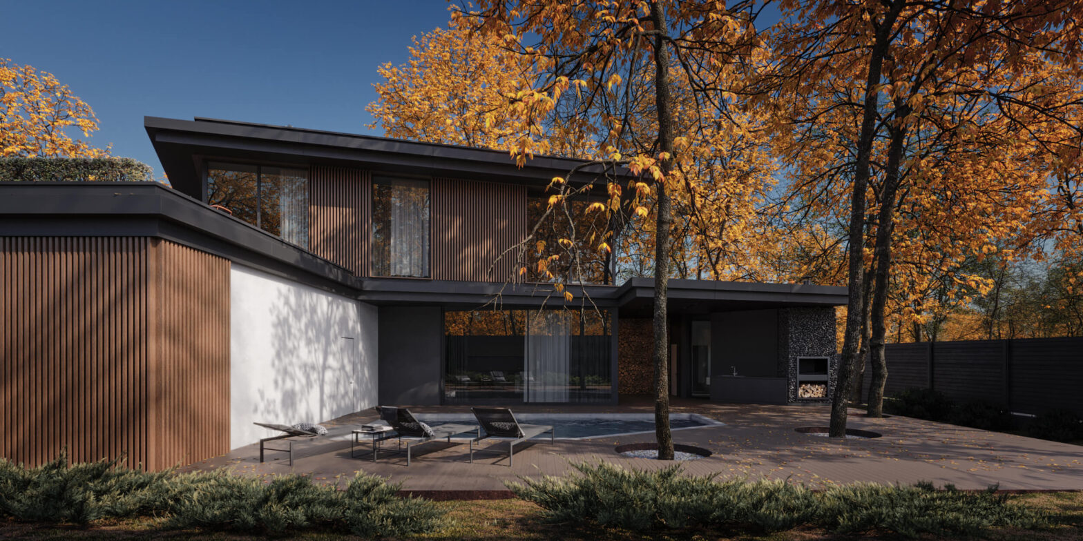 Сучасний двоповерховий будинок CV HOUSE