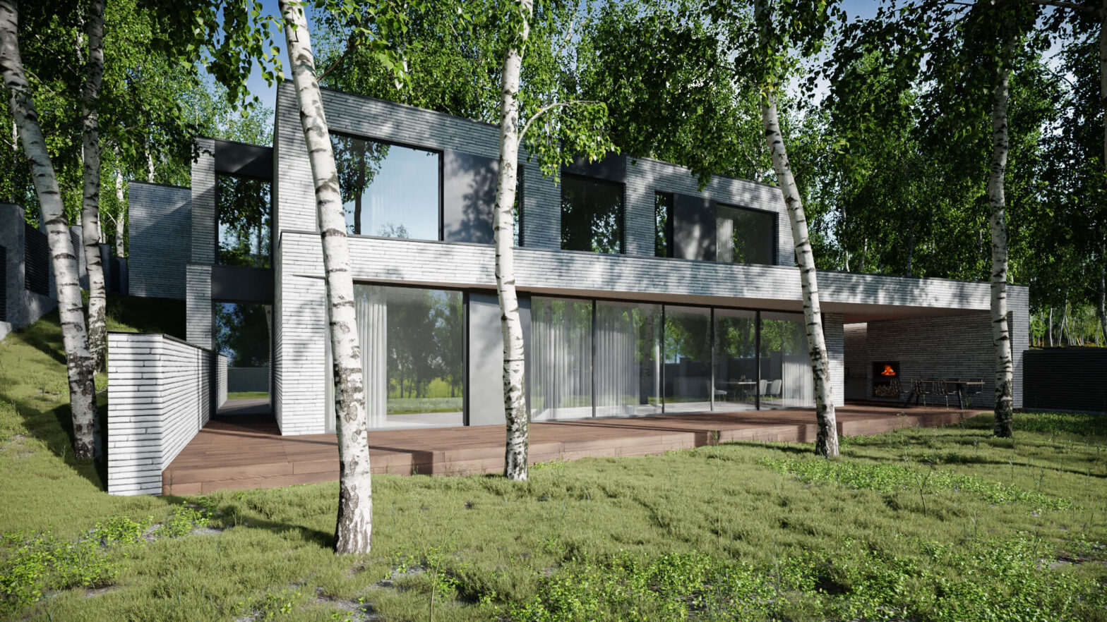 Сучасний двоповерховий будинок WW ED HOUSE на рель’єфі