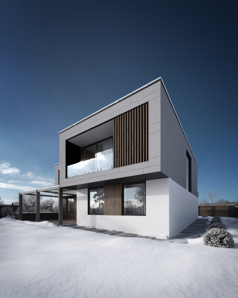 Сучасний двоповерховий будинок STRICT HOUSE