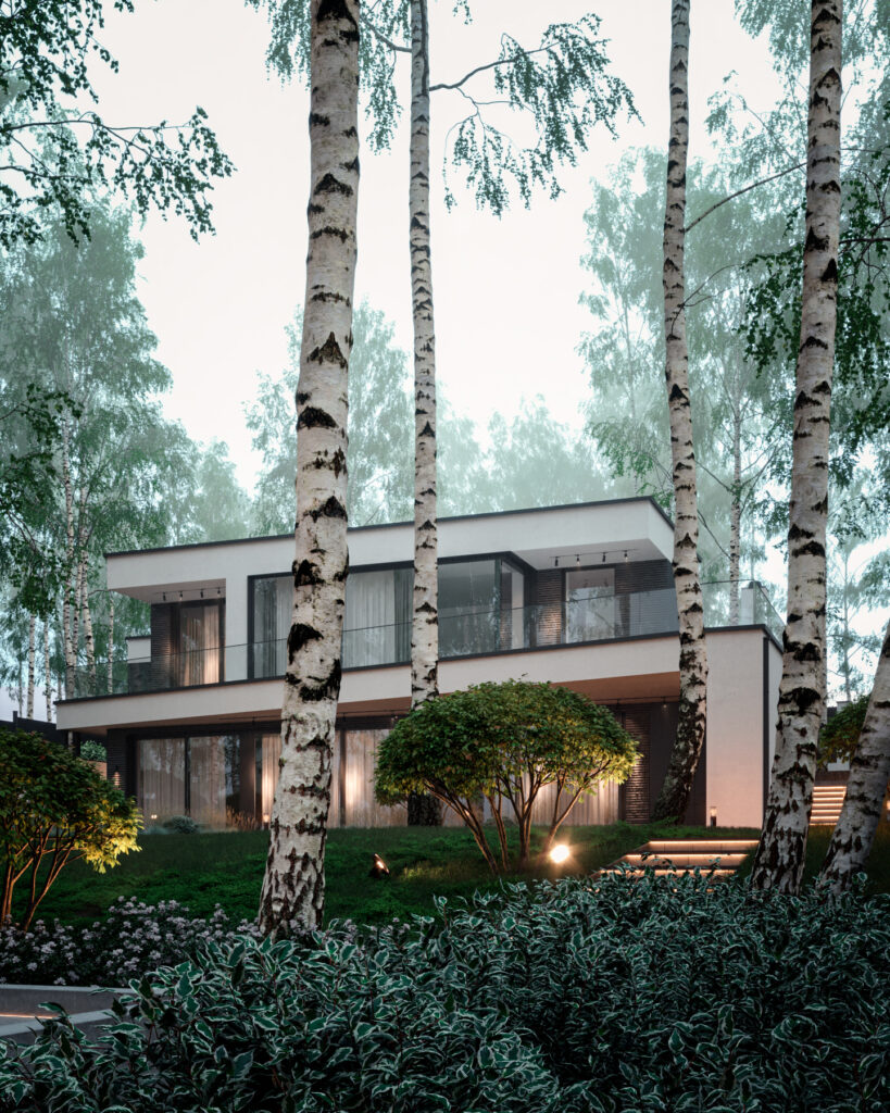 Сучасний двоповерховий будинок WW AE HOUSE на рель’єфі