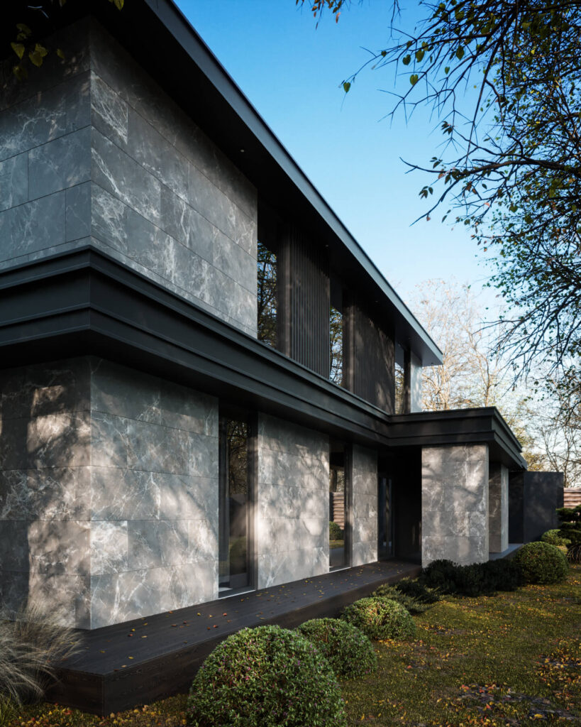 Сучасний двоповерховий будинок MONOGRAM HOUSE з бассейном