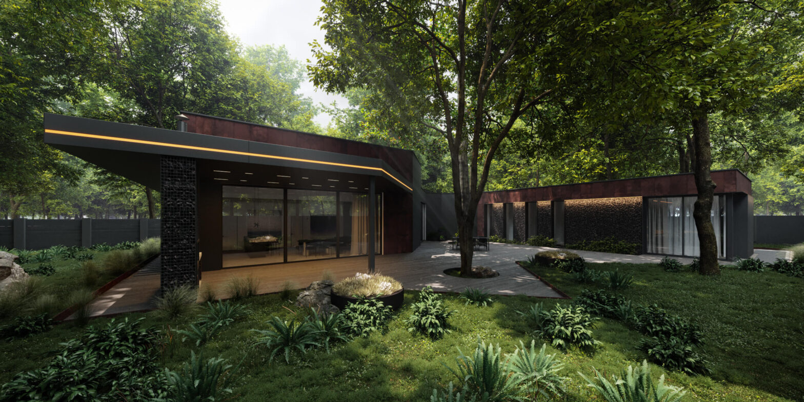 Сучасний одноповерховий будинок GRST HOUSE