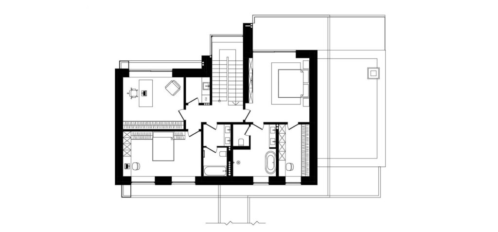 Сучасний двоповерховий будинок LHT HOUSE планування