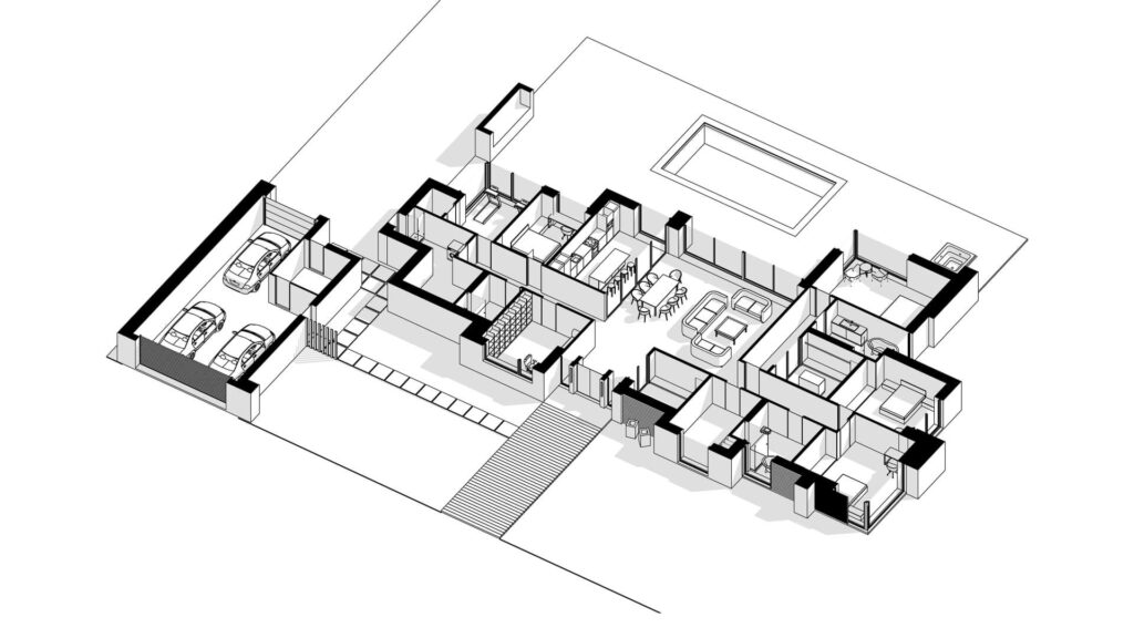 Сучасний одноповерховий будинок PARK HOUSE планування
